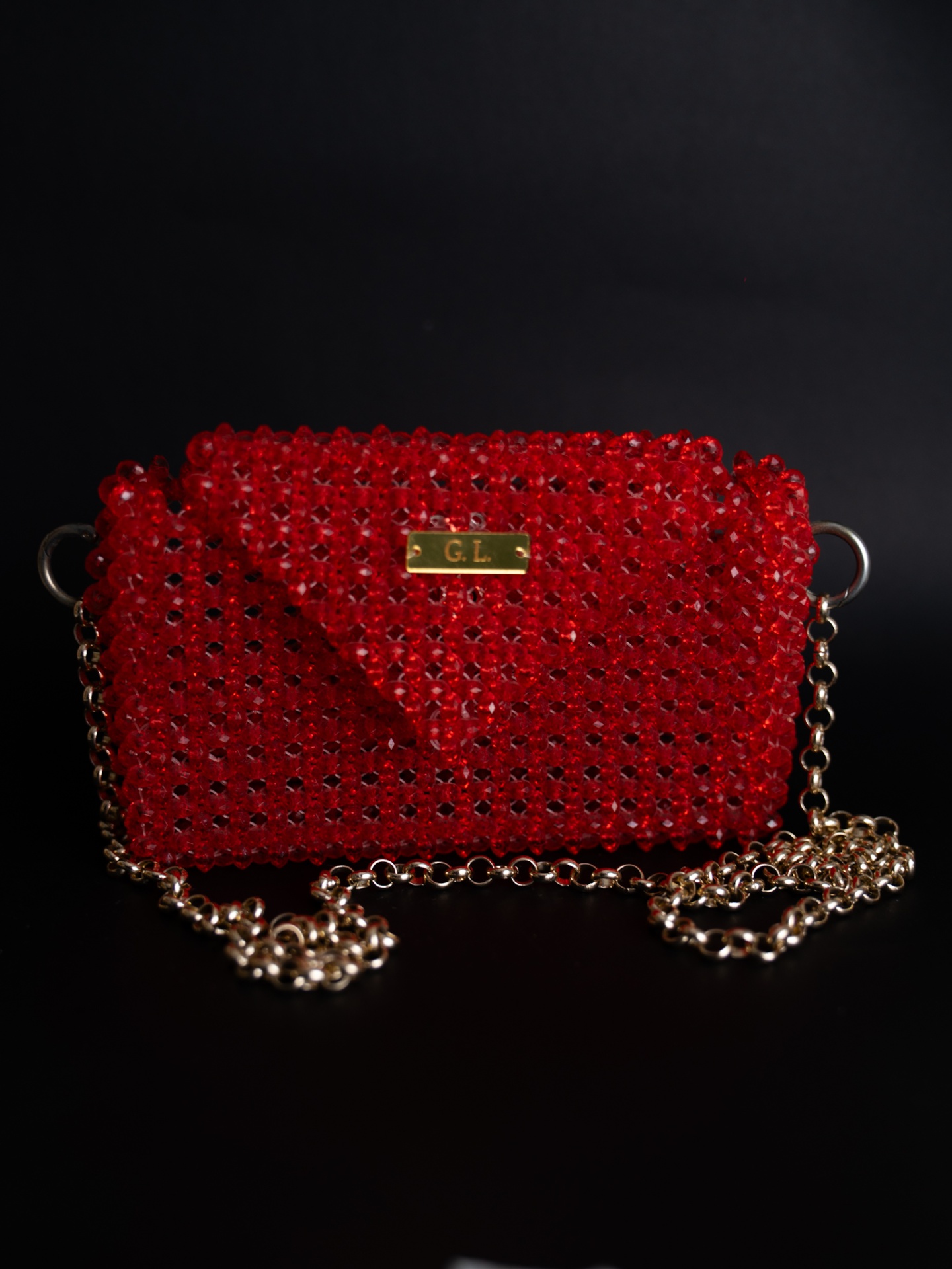 Bolso De Acrílico Rojo Rectangular